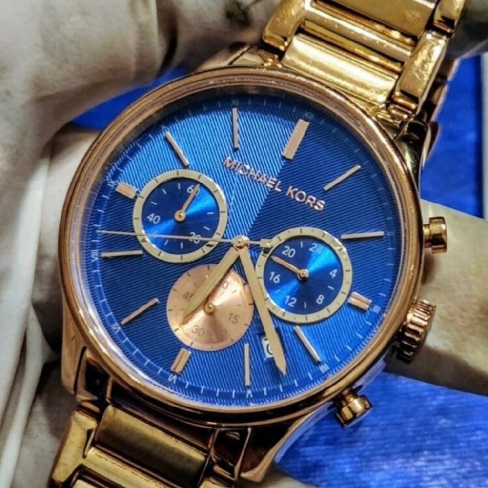 Michael Kors Parker Rose Diamond Accented Chrono Women's Watch MK2281